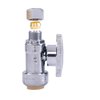 Hausen 1/2 in. Nominal Push Connect Inlet x 3/8 in. O.D. Compression Outlet 1/4-Turn Straight Valve, 10PK HA-SS107-10